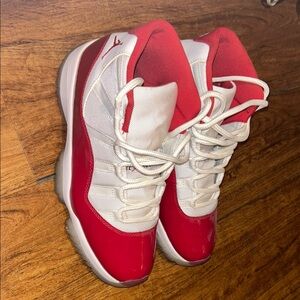 Jordan Women's Bold Red and White Sneakers